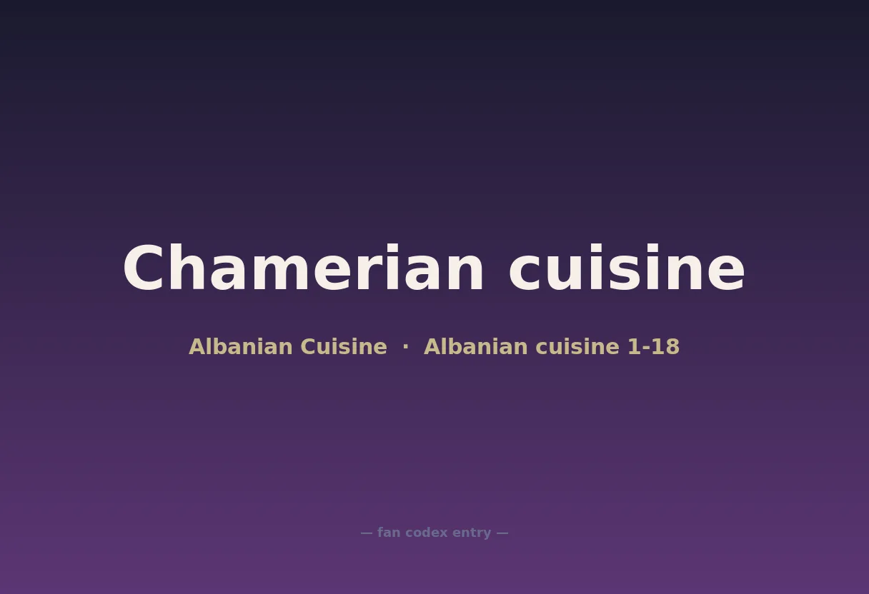 Chamerian cuisine